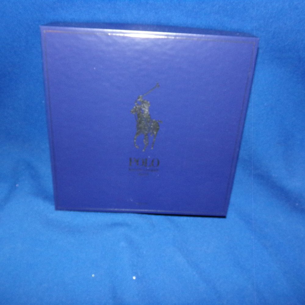 Ralph Lauren Polo Blue Parfum Heavy Cardboard Trinket Storage Box - 8.5x8.5x2